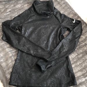 Nike Snakeskin Hyperwarm black zip up sweater